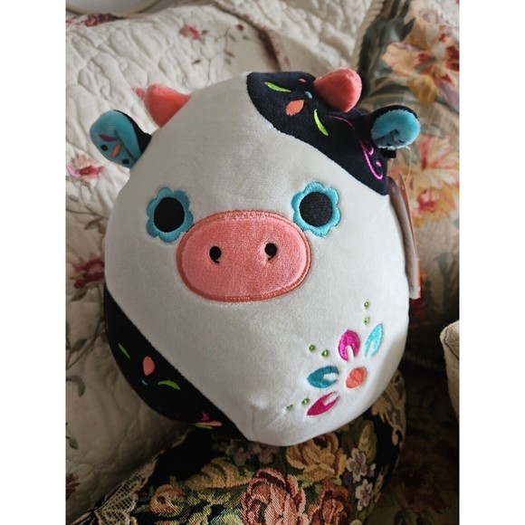 Squishmallows 10" Connor the Cow Day of the Dead Plush Halloween Exclusive RARE - Picture 1 of 7